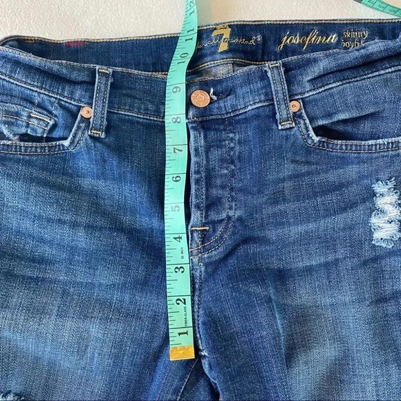 7 For All Mankind Josefina Skinny Boyfriend Jeans - Picture 6 of 14
